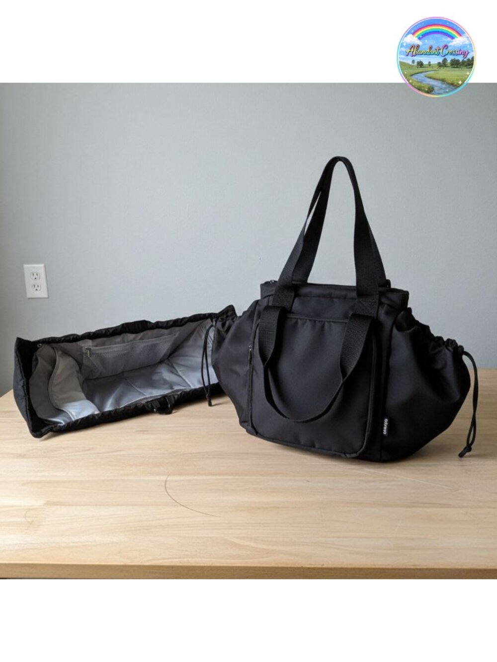 16-Pocket Convertible Tote Bag, Spacious Diaper Bag, Large Travel Work Tote